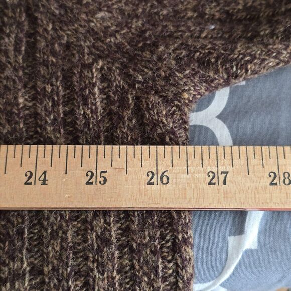 American Eagle Outfitters Sweater Mens Sz XXL Brown Red Half Zip Wool Mock Neck - Picture 14 of 15